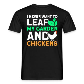 Gardening Gardener Chicken Farmer Chicken Feeder - Men's T-Shirt - black - Front - AI Model Male 178 light (178cm)