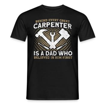 Papa Vater Zimmermann Vater Familie - Männer T-Shirt - Schwarz - Vorne - AI Model Male 178 light (178cm)