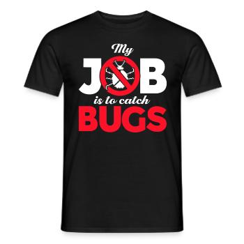 QA Engineer QA Tester Software Tester - Men's T-Shirt - black - Front - AI Model Male 178 light (178cm)