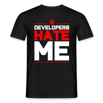 QA Engineer QA Tester Software Tester - Men's T-Shirt - black - Front - AI Model Male 178 light (178cm)