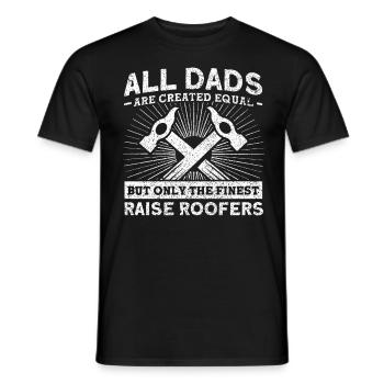 Meilleurs Pères Père Couvreur Père Famille - T-shirt homme - noir - Devant - AI Model Male 178 light (178cm)