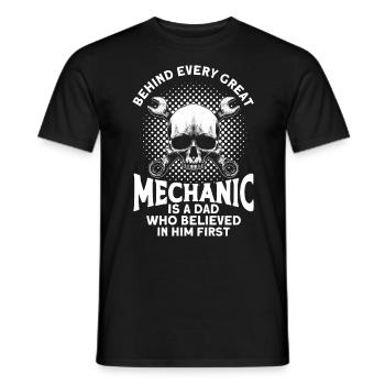 Papa Vater Mechaniker Vater Familie - Männer T-Shirt - Schwarz - Vorne - AI Model Male 178 light (178cm)