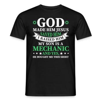 Mein Sohn Vater Mechaniker Vater Familie - Männer T-Shirt - Schwarz - Vorne - AI Model Male 178 light (178cm)