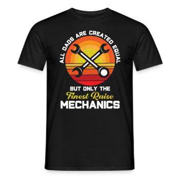 Meilleurs Pères Père Mécanicien Père Famille - T-shirt homme - noir - Devant - AI Model Male 178 light (178cm)