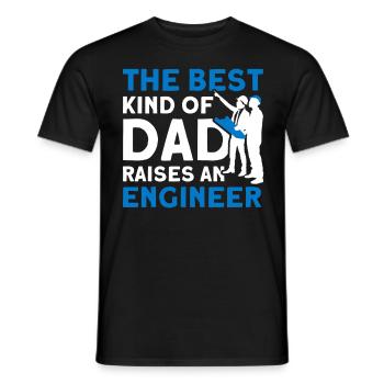 Beste Art Vater Ingenieur Vater Familie - Männer T-Shirt - Schwarz - Vorne - AI Model Male 178 light (178cm)