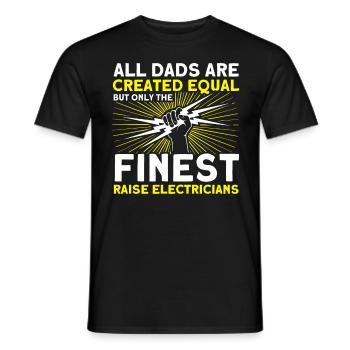 Meilleurs Pères Père Électricien Père Famille - T-shirt homme - noir - Devant - AI Model Male 178 light (178cm)