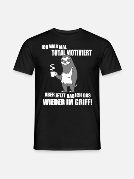 Ich war mal total motiviert - Männer T-Shirt - Schwarz