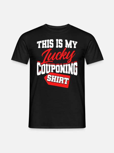 Gutschein Shopper Rabatt Couponer Rabattverkauf - Männer T-Shirt - Schwarz