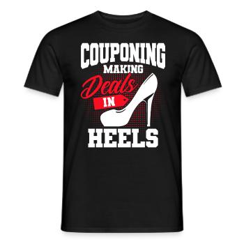 Coupon Shopper Discount Couponer Discount Sale - Men's T-Shirt - black - Front - AI Model Male 178 light (178cm)