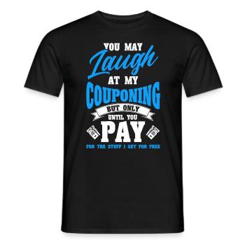 Coupon Shopper Discount Couponer Vente à prix réduit - T-shirt homme - noir - Devant - AI Model Male 178 light (178cm)