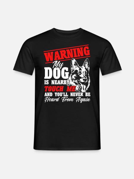 Deutscher Schäferhund Polizeihund Polizei Hund - Männer T-Shirt - Schwarz
