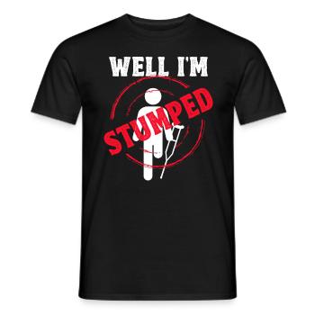 Handicap Amputee Amputation Prosthetic Leg - Men's T-Shirt - black - Front - AI Model Male 178 light (178cm)