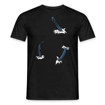 Fischer, Angeln, Angelhaken - Männer T-Shirt - Schwarz - Vorne - AI Model Male 178 light (178cm)