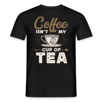 Le café n’est pas mon truc - T-shirt homme - noir - Devant - AI Model Male 178 light (178cm)