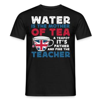 Teeliebhaber, Teetrinker, Teezeit - Männer T-Shirt - Schwarz - Vorne - AI Model Male 178 light (178cm)