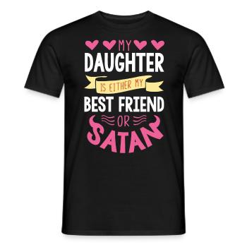 La fille est soit ma meilleure amie Satan - T-shirt homme - noir - Devant - AI Model Male 178 light (178cm)