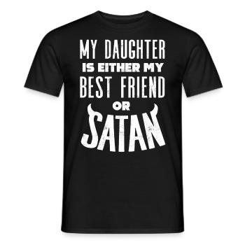 La fille est soit ma meilleure amie Satan - T-shirt homme - noir - Devant - AI Model Male 178 light (178cm)