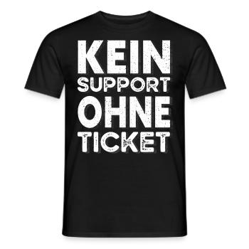 Kein Ticket, Kein Support, Helpdesk, Callenter - Männer T-Shirt - Schwarz - Vorne - AI Model Male 178 light (178cm)