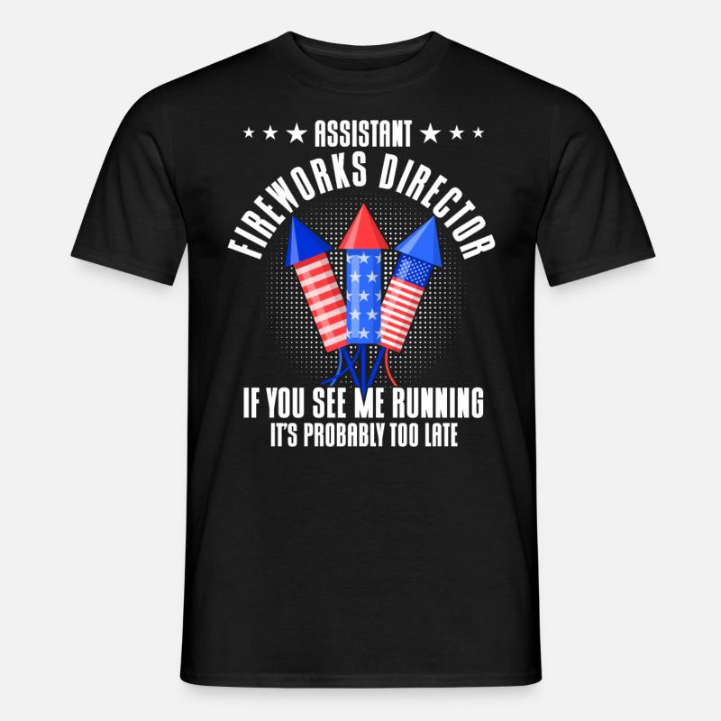 Drôle de feu d’artifice pyrotechnicien disant - T-shirt homme - noir