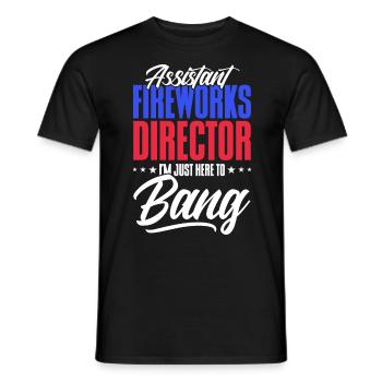 Drôle de feu d’artifice pyrotechnicien disant - T-shirt homme - noir - Devant - AI Model Male 178 light (178cm)