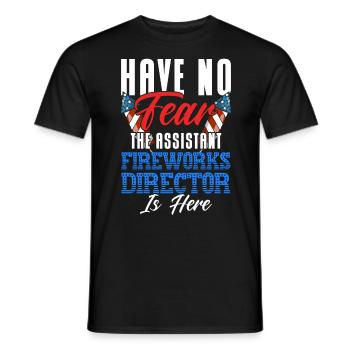 Drôle de feu d’artifice pyrotechnicien disant - T-shirt homme - noir - Devant - AI Model Male 178 light (178cm)