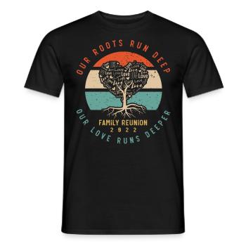 Nos racines sont profondes, les réunions de famille - T-shirt homme - noir - Devant - AI Model Male 178 light (178cm)