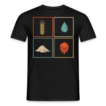 Brewers, beer lovers, IPA, draft beer - Men's T-Shirt - black - Front - AI Model Male 178 light (178cm)
