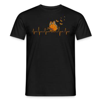Papillon monarque - T-shirt homme - noir - Devant - AI Model Male 178 light (178cm)