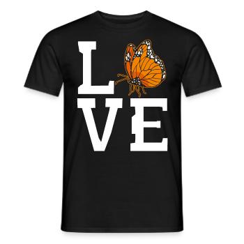 Papillon monarque - T-shirt homme - noir - Devant - AI Model Male 178 light (178cm)