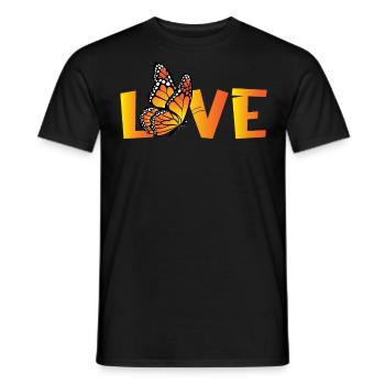 Papillon monarque - T-shirt homme - noir - Devant - AI Model Male 178 light (178cm)