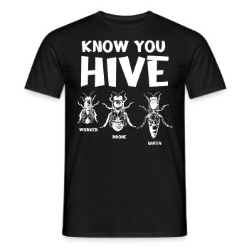 Wesentlicher Arbeiter, Biene, Imker, Wabe - Männer T-Shirt - Schwarz - Vorne - AI Model Male 178 light (178cm)