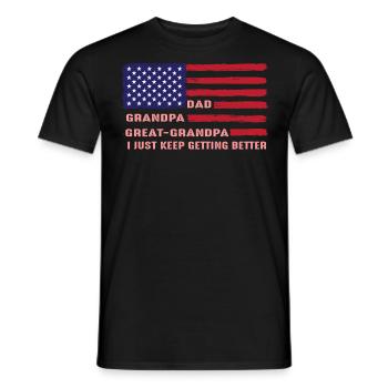 Papa Opa, Urenkel Opa - Männer T-Shirt - Schwarz - Vorne - AI Model Male 178 light (178cm)