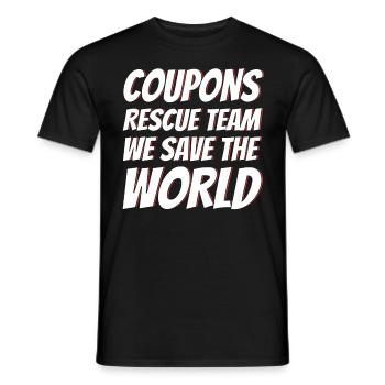Coupon Shopper Discount Couponer Discount Sale - Men's T-Shirt - black - Front - AI Model Male 178 light (178cm)