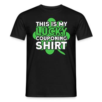 Coupon Shopper Discount Couponer Discount Sale - Men's T-Shirt - black - Front - AI Model Male 178 light (178cm)