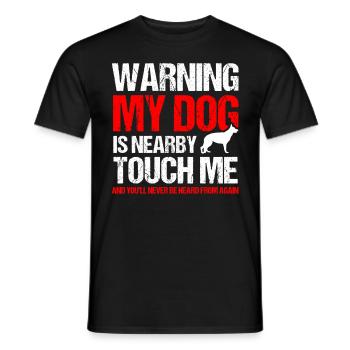 German Shepherd Police Dog Police Dog - Men's T-Shirt - black - Front - AI Model Male 178 light (178cm)
