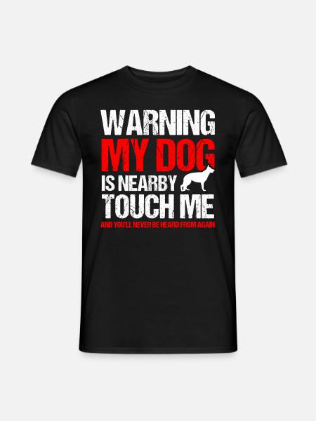 Deutscher Schäferhund Polizeihund Polizei Hund - Männer T-Shirt - Schwarz