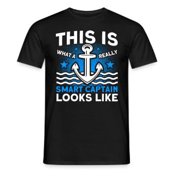Boat Lovers Boat Captain Captains - Men's T-Shirt - black - Front - AI Model Male 178 light (178cm)