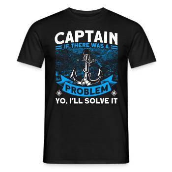 Amateurs de bateau Capitaine de bateau Capitaines - T-shirt homme - noir - Devant - AI Model Male 178 light (178cm)