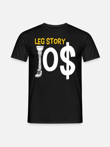 Handicap Amputee Amputation Prosthetic Leg - Men's T-Shirt - black
