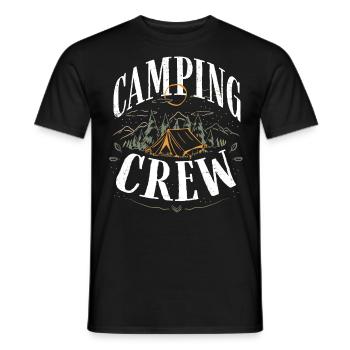 Camping Crew, Camping, Outdoor - Men's T-Shirt - black - Front - AI Model Male 178 light (178cm)