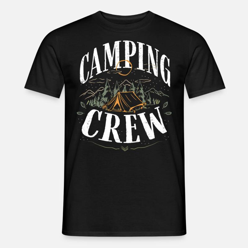 Camping -Crew, Camping, Draußen - Männer T-Shirt - Schwarz