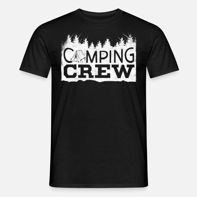 Camping -Crew, Camping, Draußen - Männer T-Shirt - Schwarz