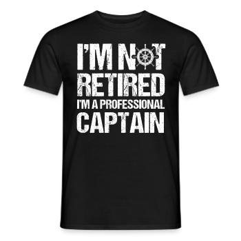 Capitaines de bateau à la retraite - T-shirt homme - noir - Devant - AI Model Male 178 light (178cm)