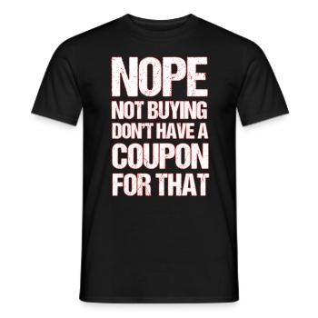Coupon Shopper Discount Couponer Discount Sale - Men's T-Shirt - black - Front - AI Model Male 178 light (178cm)
