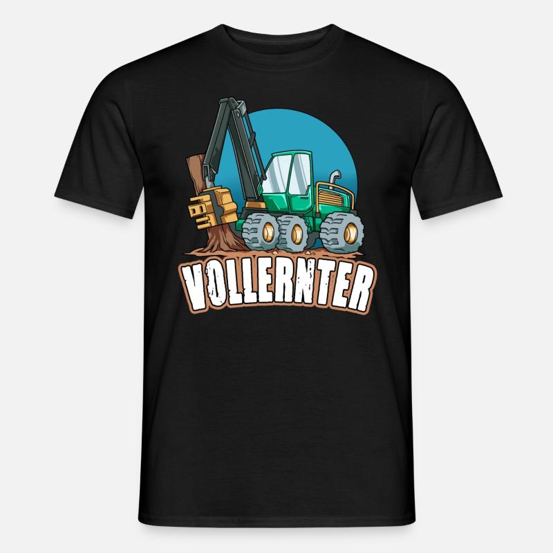 Vollernter - Männer T-Shirt - Schwarz