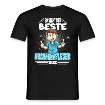 So sieht der beste Krankenpfleger aus - Männer T-Shirt - Schwarz - Vorne - AI Model Male 178 light (178cm)