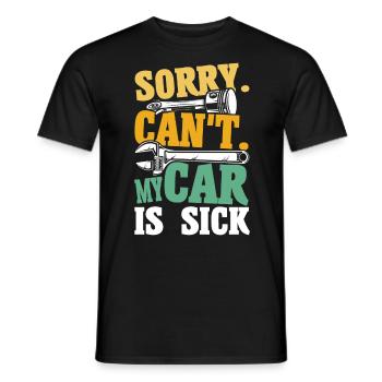 Lustig Autowerkstatt KFZ Mechaniker Autoliebhaber - Männer T-Shirt - Schwarz - Vorne - AI Model Male 178 light (178cm)