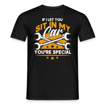 Lustig Autowerkstatt KFZ Mechaniker Autoliebhaber - Männer T-Shirt - Schwarz - Vorne - AI Model Male 178 light (178cm)