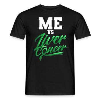 I against liver cancer Liver cancer - Men's T-Shirt - black - Front - AI Model Male 178 light (178cm)