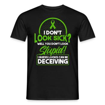 I don't see sick from liver cancer - Men's T-Shirt - black - Front - AI Model Male 178 light (178cm)